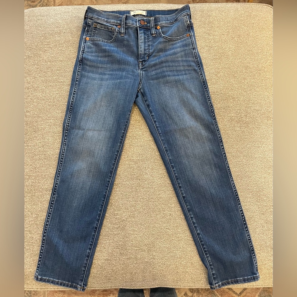 Madewell Mid-Rise Stovepipe Cropped Jeans